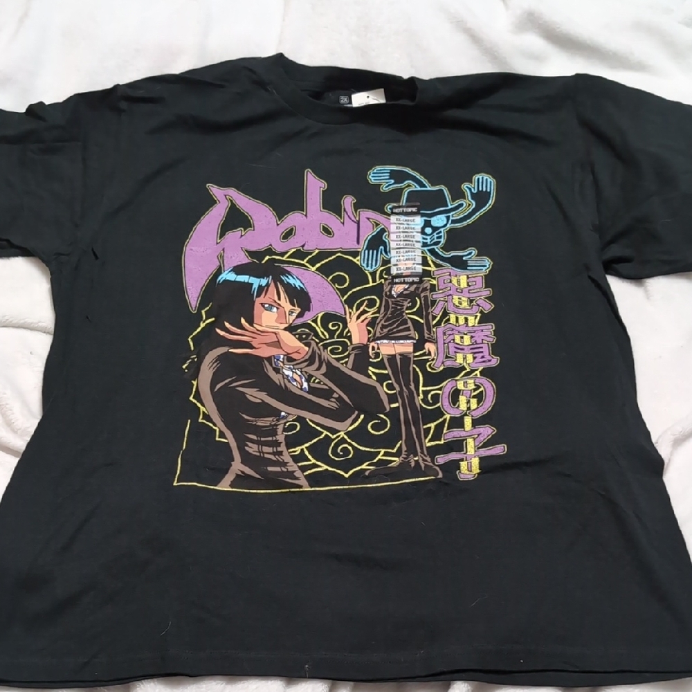 Nico Robin One Piece Black Graphic Tee